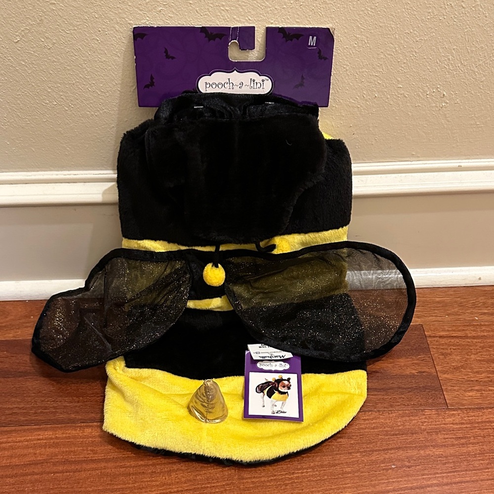 Black and Yellow Dog Costume with Wings